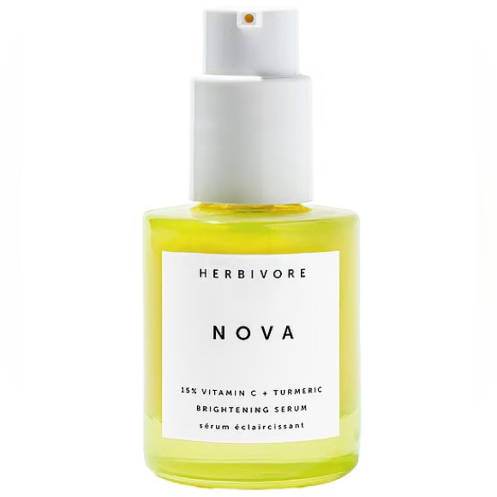 Herbivore. Nova 15% Vitamin C + Turmeric Brightening Face Serum. 30 mL 1 fl oz.